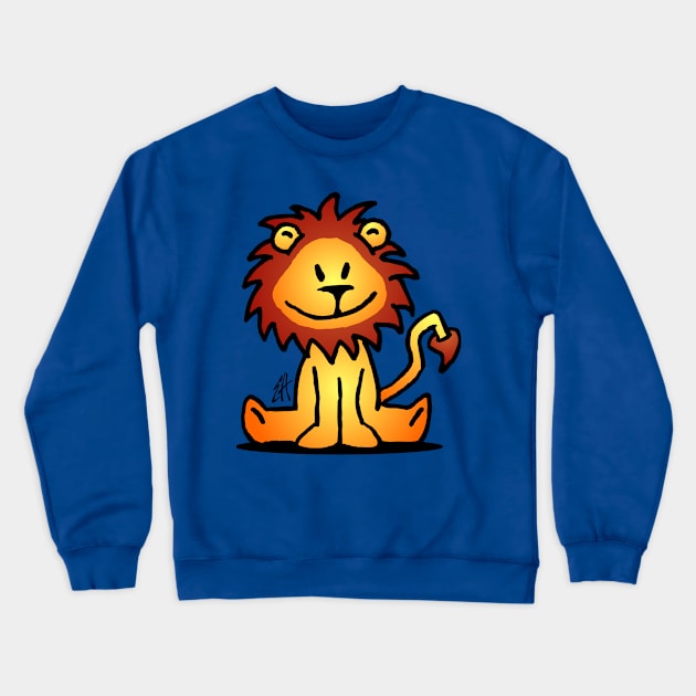 Cute lion Crewneck Sweatshirt by Cardvibes